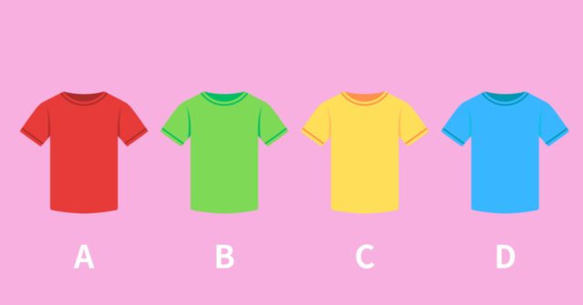 どのTシャツを着たい？【心理テスト】あなたの勤勉さを診断！