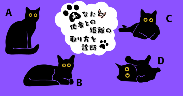 黒猫の様子は？【心理テスト】他者との距離の取り方を診断！